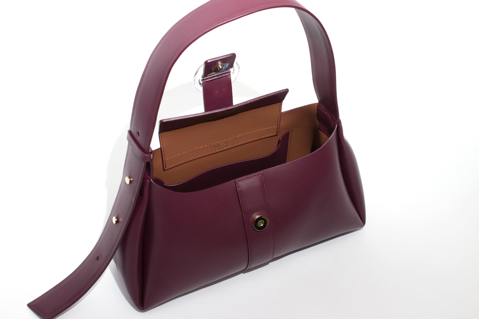 Nº47 Lucite Buckle Shoulder - Bordeaux – IMAGO-A 