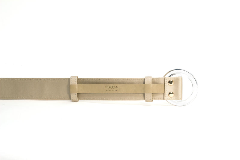 Nº46 Lucite Buckle Belt - Champagne